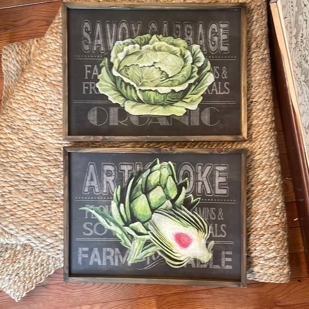 NEW Artwork Chalkboard Painted- 2 pack- Both Items are 15” x 11”